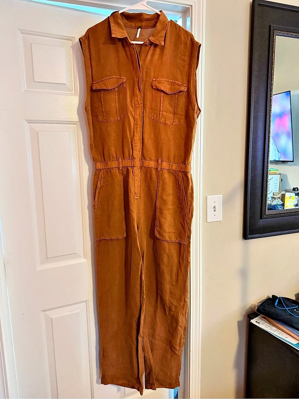 YFB Brown Utility Jumpsuit Like New